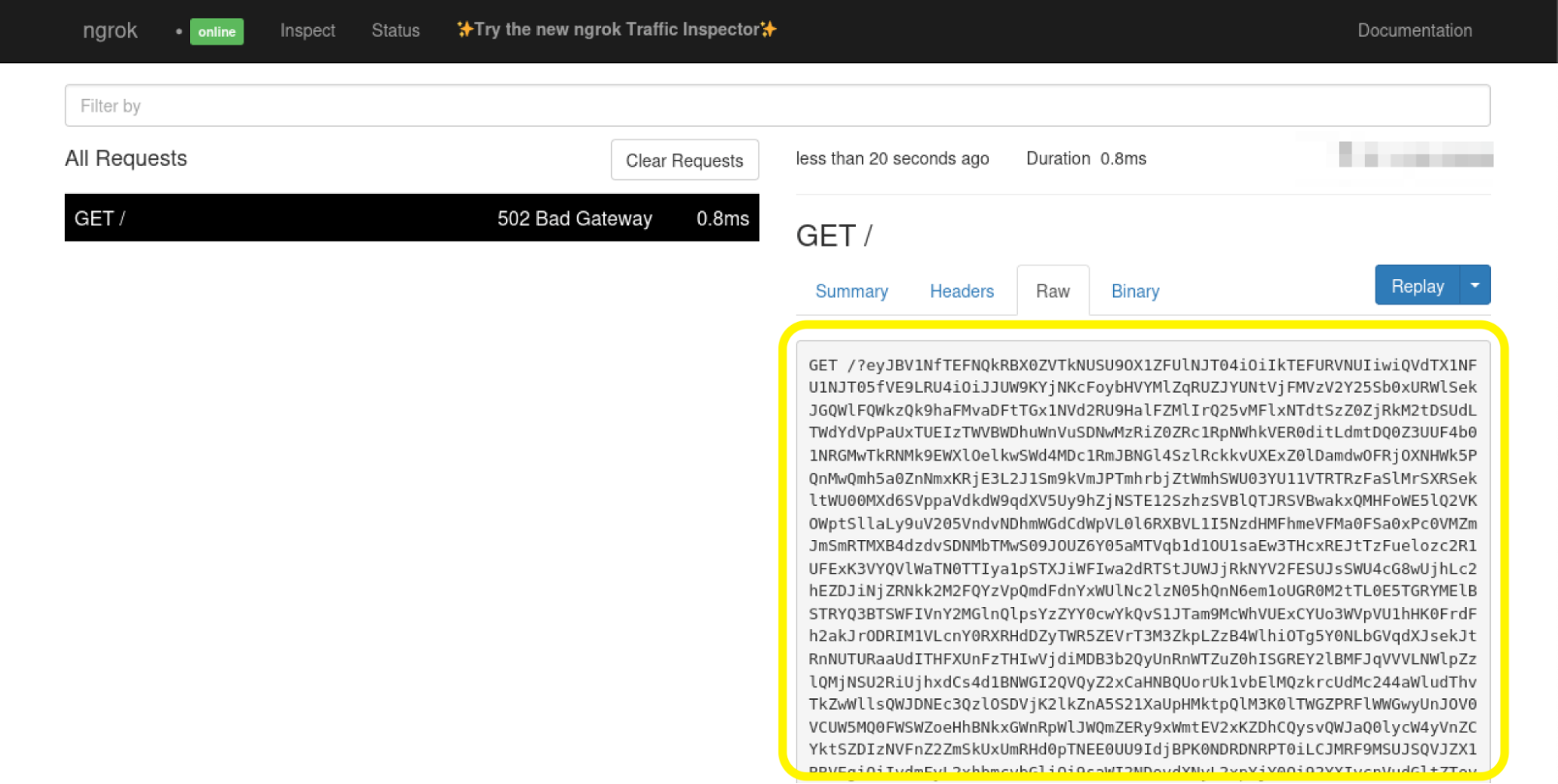 Using ngrok for tunneling the application responses
