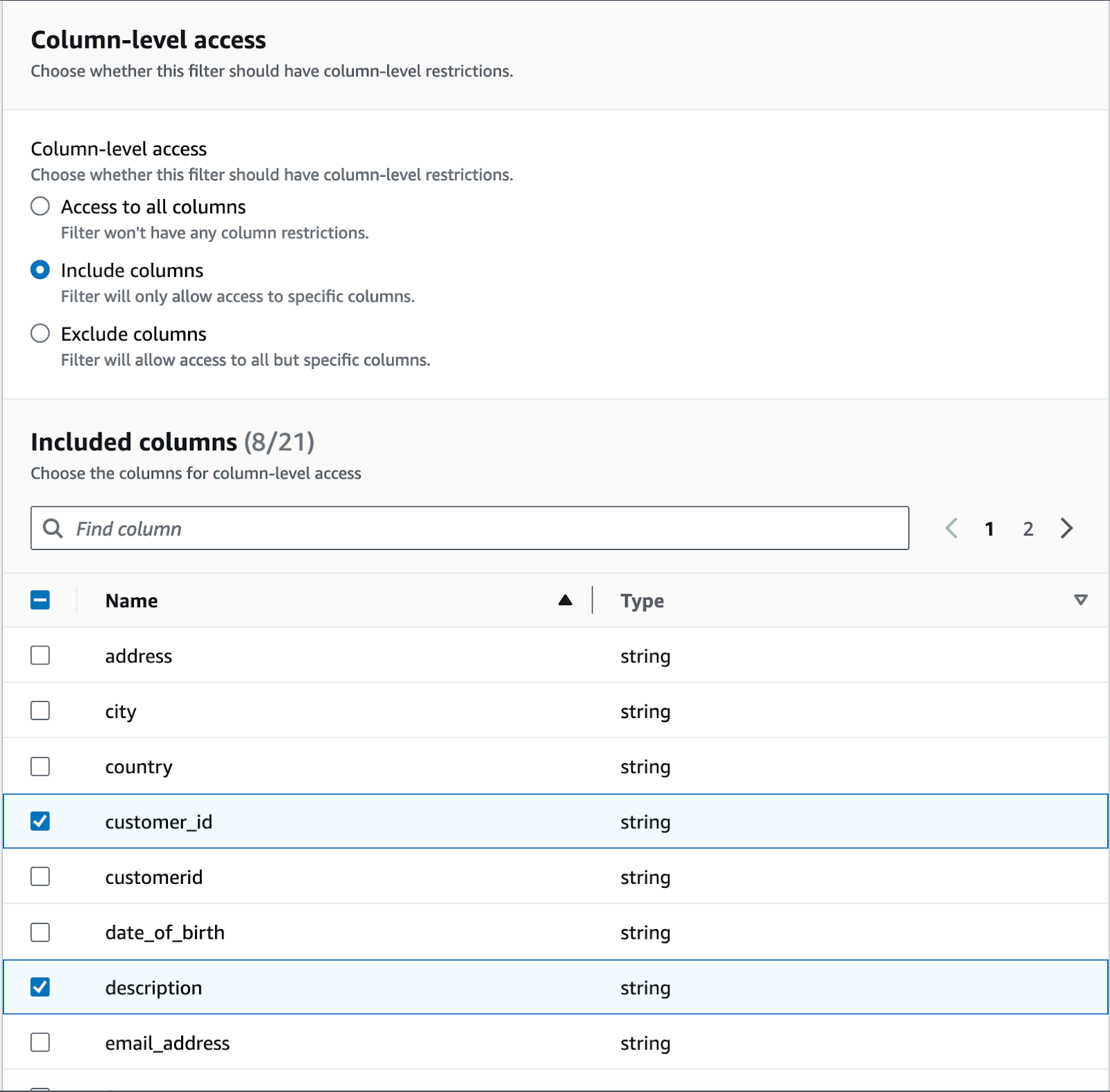 Data filters 2